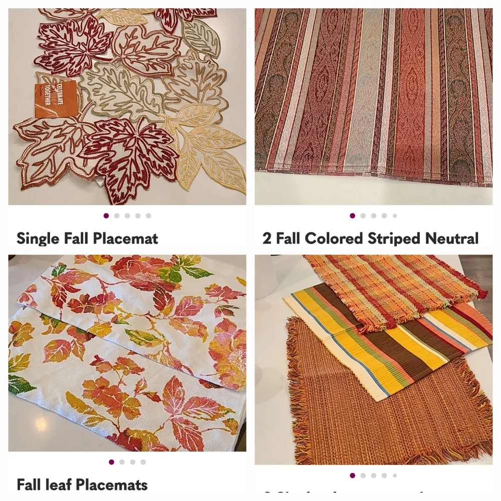 Autumn Leaf Placemats Set